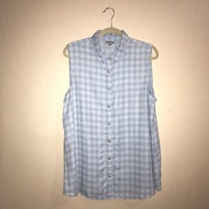 CUTE Plus Size 14/16 long plaid top by Avenue